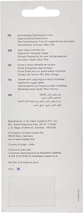 Faber-Castell 1423 Ball Pen 0.7Mm Blister Of 5Pc Assorted (3 Blue + 1 Black + 1 Red)